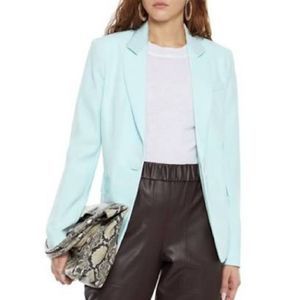 RAG & BONE Rylie Grosgrain Trimmed Wool Blend Blaz